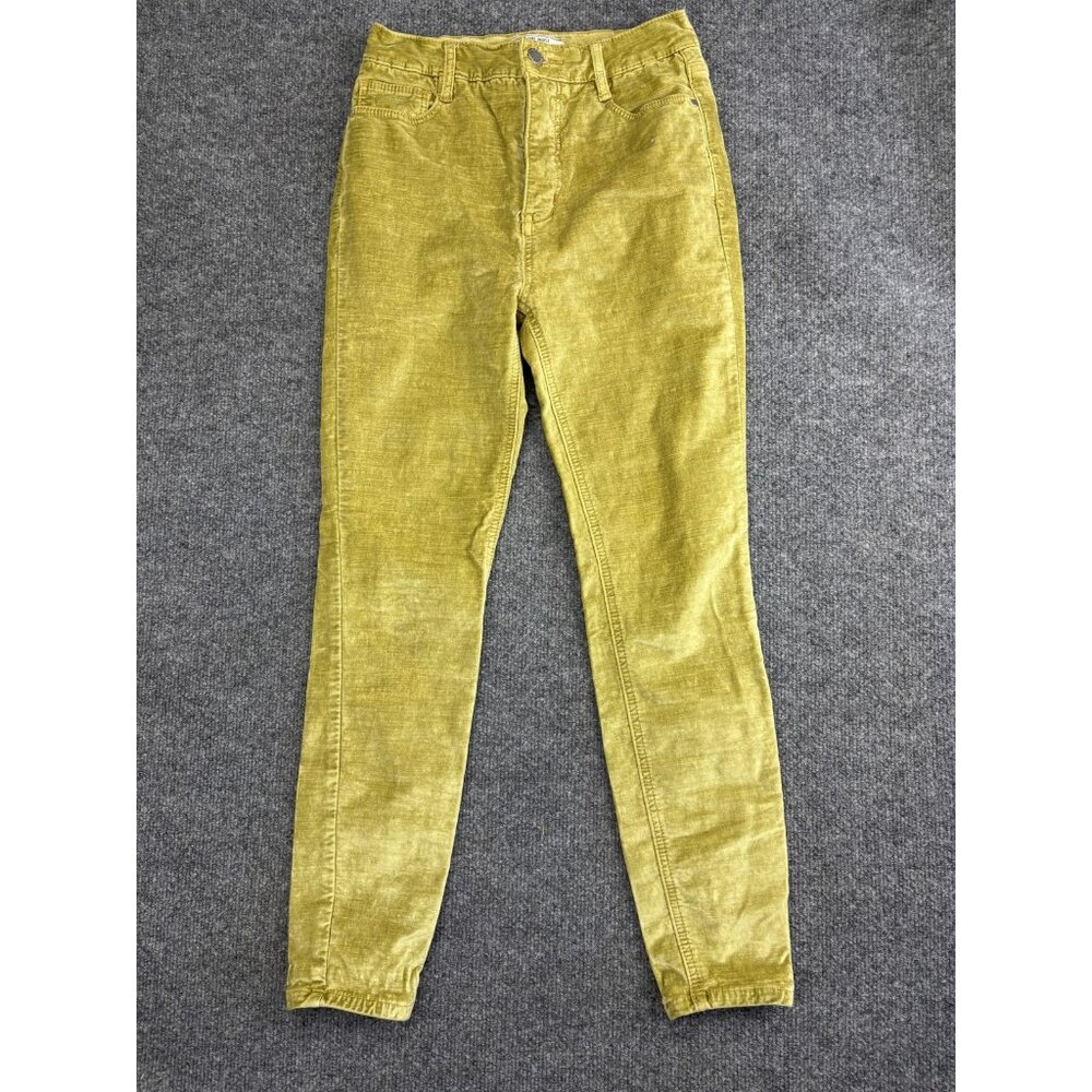 Free People Pants Womens 27 Yellow Corduroy Skinny Stretch Casual 61885-16515125